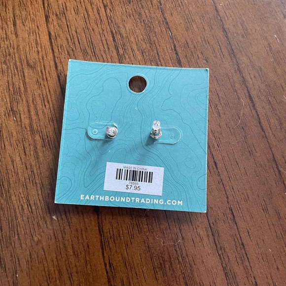 EARTHBOUND Silver Stud MUSHROOM Earrings - Picture 2 of 2